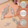 Biyun 5Pcs 3 Style Glass Crystal Hotfix Rhinestone DIY-BY0001-26-4