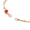 Glass Bead Chain Bracelet Making AJEW-JB01150-09-2