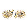 Brass Micro Pave 
Cubic Zirconia Pendants ZIRC-N039-230-3