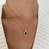 Alloy Rhinestone Sun Pendant Necklaces for Women WGC77A0-03-1