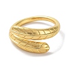 Brass Open Cuff Rings for Women RJEW-E292-21G-2