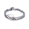 Imitation Leather Cord Multi-strand Bracelets for Women WG54D6B-02-1