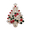 Christmas Alloy Rhinestone Cabochons FIND-U016-03G-04-1