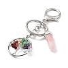 Natural Rose Quartz Keychain KEYC-M022-03C-2