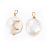 Natural Cultured Freshwater Pearl Pendants PEAR-E013-26-2