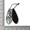 2Pcs Natural Abalone Shell/Paua Shell Pendants SHEL-A005-01J-3