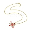 Glass Seed Beads Beaded Star Pendant Necklaces NJEW-MZ00088-05-4