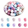 100Pcs 15mm Silicone Beads Multicolor Round Silicone Beads Kit Loose Bulk Silicone Beads for Keychain Making Necklace Bracelet Crafts JX325A-1