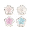 Brass Clear Cubic Zirconia Beads KK-B186-01S-1
