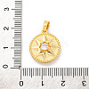 Brass Micro Pave Cubic Zirconia Pendants KK-U033-05G-3