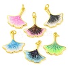 Brass Enamel Pendants KK-S401-13G-1