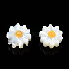 Natural White Shell Enamel Beads SSHEL-N034-124B-01-2