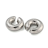 Non-Tarnish Texture Rings 304 Stainless Steel Cuff Earrings for Women EJEW-G393-01B-P-2