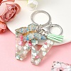 Resin & Acrylic & Faux Suede Tassel Keychain KEYC-YW00126-23-1