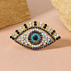 Fashion Colorful Evil Eye Alloy Cubic Zirconia Ring Simple Cute Hand Jewelry QY4445-3