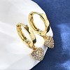 Heart Brass Hoop Earrings EJEW-Z086-09G-3