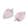 Natural Rose Quartz Pendants G-G012-13P-11-2