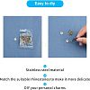 304 Stainless Steel Pendant Rhinestone Settings STAS-UN0007-21P-4