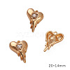 Golden Alloy Resin Rhinestine Pendants PW-WGCBCC2-07-1