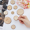 HOBBIESAY 50Pcs Unfinished Natural Poplar Wood Cabochons WOOD-HY0001-02-4