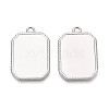 304 Stainless Steel Pendant Cabochon Settings STAS-N108-76P-1