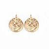 Brass Micro Pave Clear Cubic Zirconia Charms KK-S356-715-1