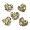 Sparkling Acrylic Heart Beads with Rhinestone Embellishment OACR-NH0001-02B-05-1