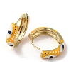 Horse Eye Real 18K Gold Plated Brass Hoop Earrings EJEW-Q797-07G-01-2