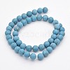 Synthetic Turquoise Round Beads Strands G-G735-13F-6mm-2