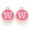 Golden Plated Alloy Enamel Charms X-ENAM-S118-08W-1