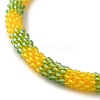 Glass Crochet Beaded Necklace NJEW-Z029-04F-3