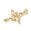 Brass Micro Pave Clear Cubic Zirconia Pendants CU-CBA9883-04C-G-2