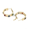 304 Stainless Steel Glass Hoop Earrings for Women EJEW-L283-092G-2