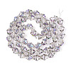 Electroplate Transparent Glass Beads Strands X1-EGLA-N020-03I-2