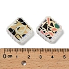 Rainbow Iridescent Printed Opaque Acrylic Beads OACR-D316-01C-01-3