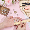10Pcs 1-Hole Alloy Shank Buttons BUTT-MA0001-10B-3