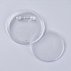 Transparent Acrylic Brooch Cabochon Bezel Settings X-KY-WH0003-B02-3