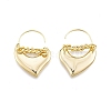 Brass Heart Dangle Earrings for Women EJEW-G322-30G-1