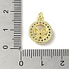 Real 18K Gold Plated Brass Pave Cubic Zirconia Pendants KK-M283-11M-02-3