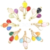 40Pcs 8 Colors Alloy Enamel Pendants ENAM-YW0006-85-2