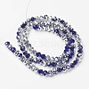 Electroplate Transparent Glass Beads Strands EGLA-A034-T3mm-M09-2