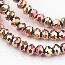 Electroplate Glass Beads Strands EGLA-P018-4mm-F02