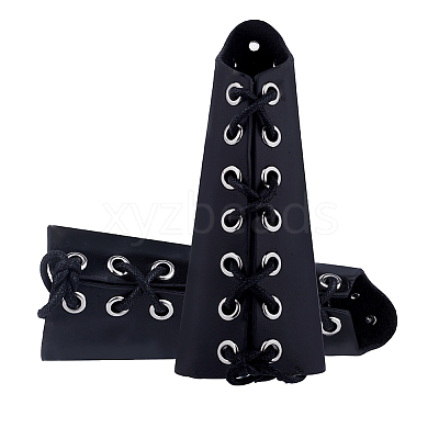 Adjustable Leather Cord Bracelet AJEW-WH0342-93-1