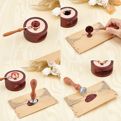 DIY Scrapbook Wax Seal Stamp Sets AJEW-WH0432-017-1