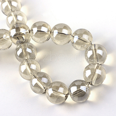 Electroplate Glass Beads Strands X-EGLA-Q062-8mm-A11-1