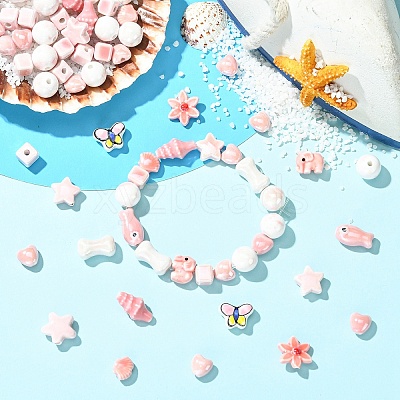 Handmade Porcelain Beads PORC-YW0001-73-1