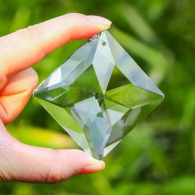 Rhombus Faceted K9 Glass Suncatchers PW-WG815F2-01-1