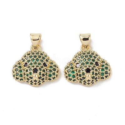 Brass Micro Pave Cubic Zirconia Pendants KK-M240-01-1