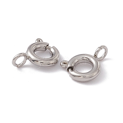 Non-Tarnish 201 Stainless Steel Spring Ring Clasps STAS-J401-LD022-6-1