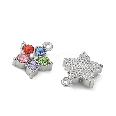 304 Stainless Steel with Rhinestone Pendants SA-CBA49D2-08P-01-1